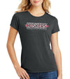 Women's Nebraska Huskers Premium Tri-Blend Tee Shirt - Huskers Horizontal Stripe