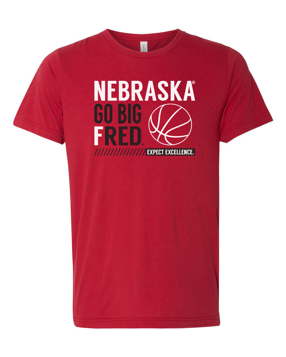 Women's Nebraska Huskers Premium Tri-Blend Tee Shirt - Nebraska Basketball - GO BIG FRED