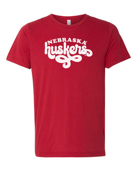 Women's Nebraska Huskers Premium Tri-Blend Tee Shirt - Retro Nebraska Huskers
