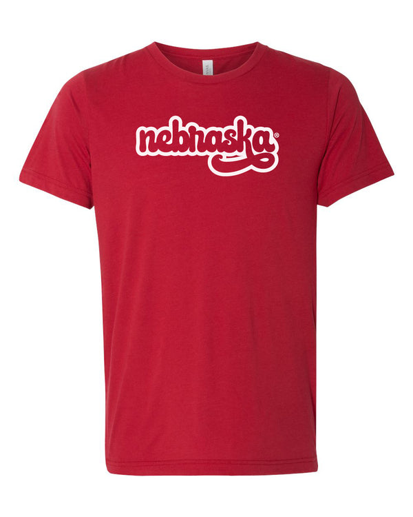Women's Nebraska Huskers Premium Tri-Blend Tee Shirt - Retro Nebraska
