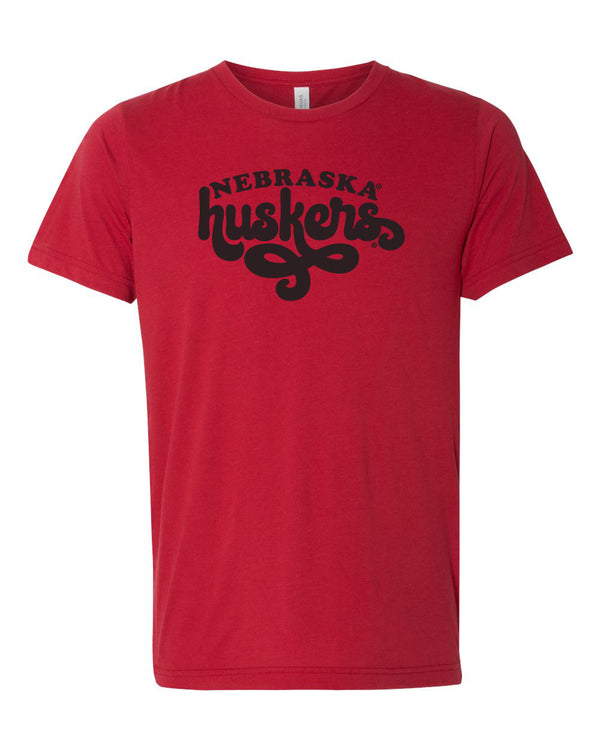Women's Nebraska Huskers Premium Tri-Blend Tee Shirt - Retro Nebraska Huskers
