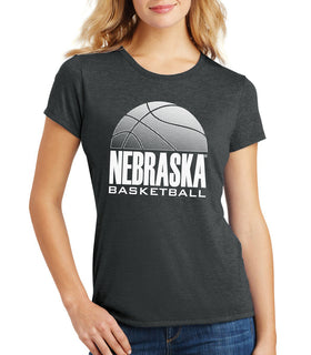Women's Nebraska Huskers Premium Tri-Blend Tee Shirt - Nebraska Basketball