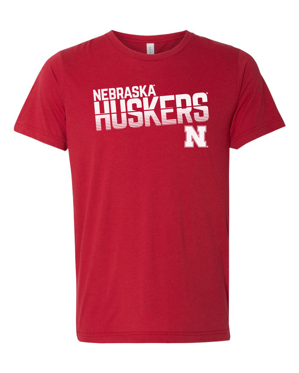 Women's Nebraska Huskers Premium Tri-Blend Tee Shirt - Huskers Stripe Fade