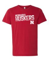 Women's Nebraska Huskers Premium Tri-Blend Tee Shirt - Huskers Stripe Fade