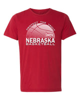 Women's Nebraska Huskers Premium Tri-Blend Tee Shirt - Nebraska Basketball Logo