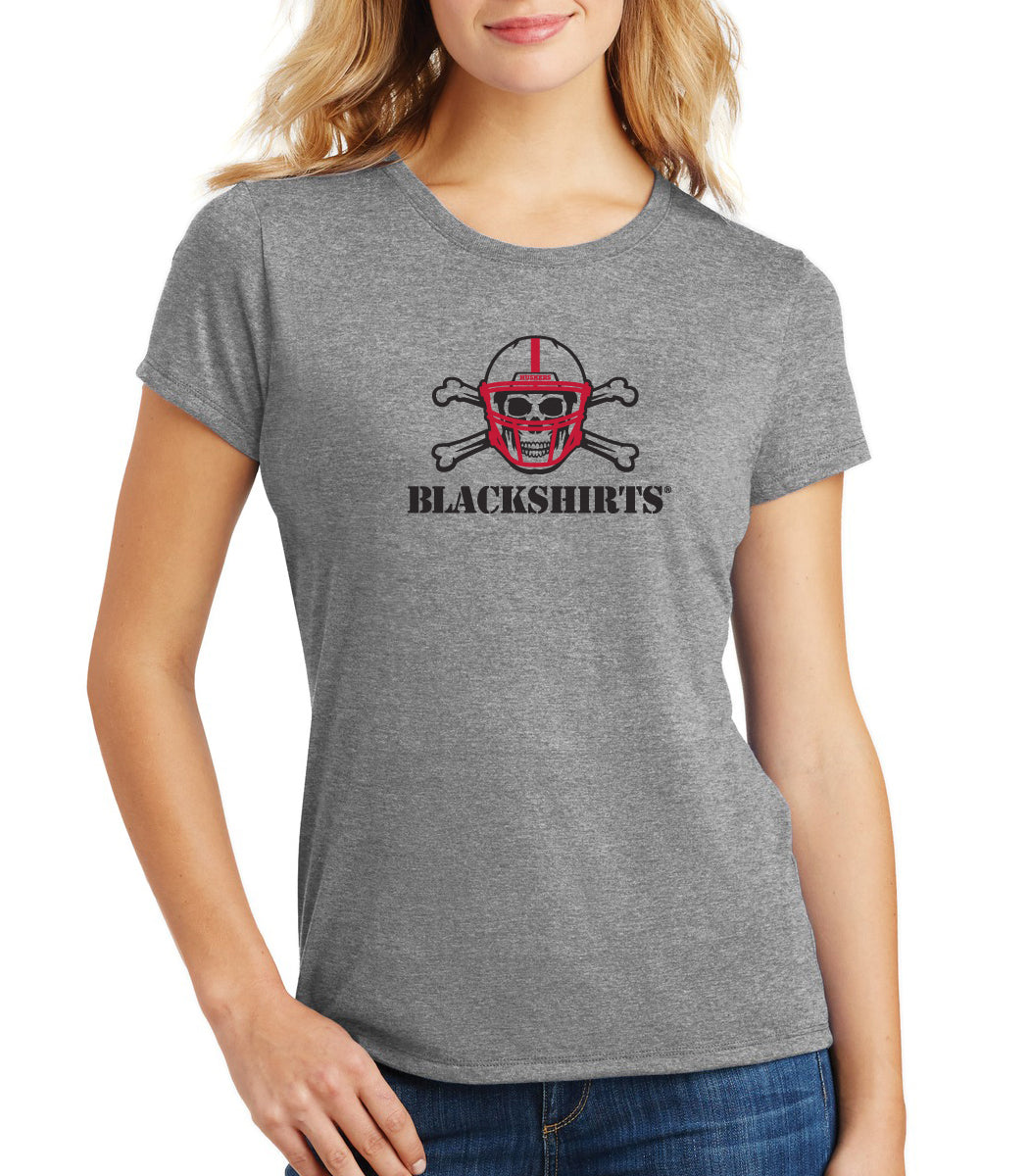 Women's Nebraska Huskers Premium Tri-Blend Tee Shirt - NEW Official Blackshirts Logo