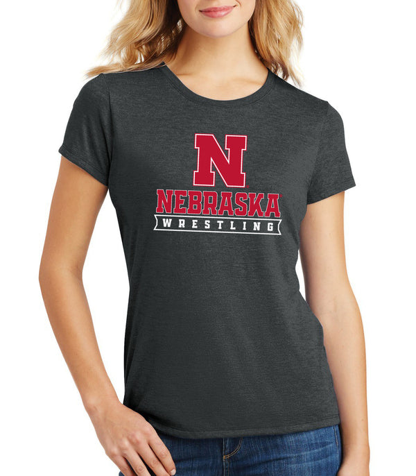 Women's Nebraska Huskers Premium Tri-Blend Tee Shirt - Nebraska Wrestling