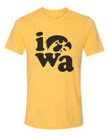 Women's Iowa Hawkeyes Premium Tri-Blend Tee Shirt - Iowa Stacked