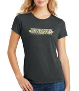 Women's Iowa Hawkeyes Premium Tri-Blend Tee Shirt - Hawkeyes Horizontal Stripe