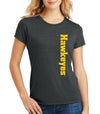 Women's Iowa Hawkeyes Premium Tri-Blend Tee Shirt - Vertical Offset Hawkeyes