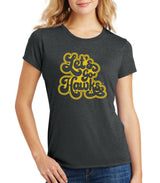 Women's Iowa Hawkeyes Premium Tri-Blend Tee Shirt - Retro Let's Go Hawks