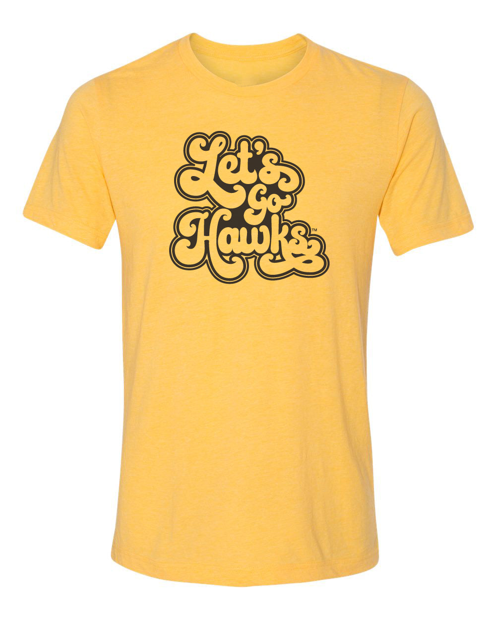 Women's Iowa Hawkeyes Premium Tri-Blend Tee Shirt - Retro Let's Go Hawks