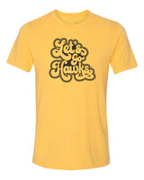 Women's Iowa Hawkeyes Premium Tri-Blend Tee Shirt - Retro Let's Go Hawks