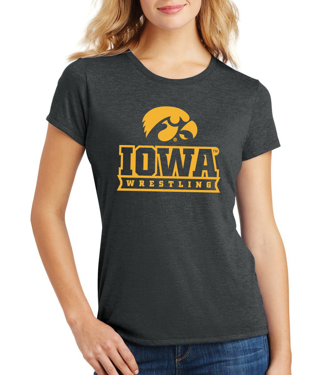 Women's Iowa Hawkeyes Premium Tri-Blend Tee Shirt - Iowa Hawkeyes Wrestling