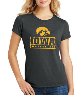 Women's Iowa Hawkeyes Premium Tri-Blend Tee Shirt - Iowa Hawkeyes Wrestling