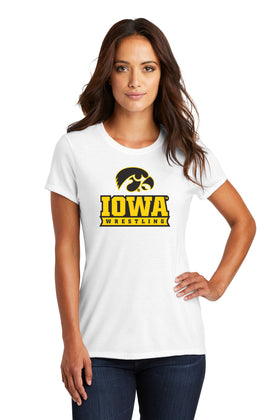 Women's Iowa Hawkeyes Premium Tri-Blend Tee Shirt - Iowa Wrestling Black and Gold