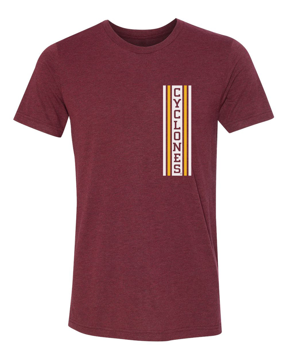 Women's Iowa State Cyclones Premium Tri-Blend Tee Shirt - Vertical Stripe CYCLONES