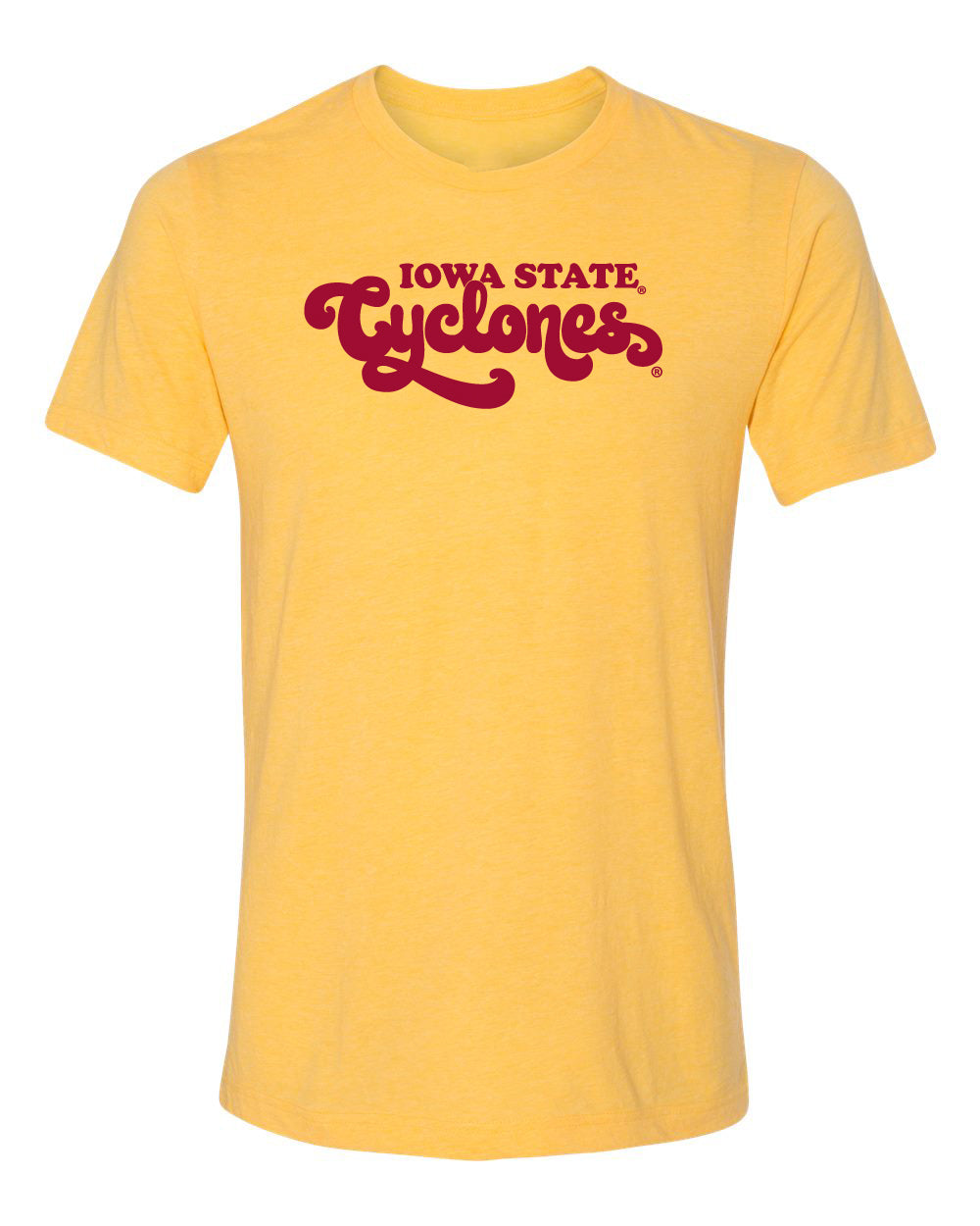 Women's Iowa State Cyclones Premium Tri-Blend Tee Shirt - Retro ISU Script Cyclones