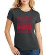 Women's Iowa State Cyclones Premium Tri-Blend Tee Shirt - ISU Fade Red on Black