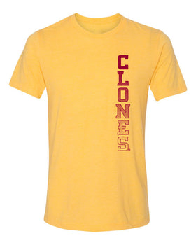 Women's Iowa State Cyclones Premium Tri-Blend Tee Shirt - Vertical Clones Fade