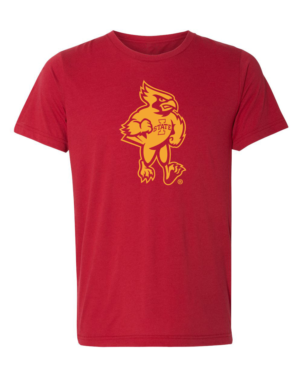 Women's Iowa State Cyclones Premium Tri-Blend Tee Shirt - Cy The Cyclones Mascot Full Body