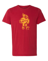 Women's Iowa State Cyclones Premium Tri-Blend Tee Shirt - Cy The Cyclones Mascot Full Body