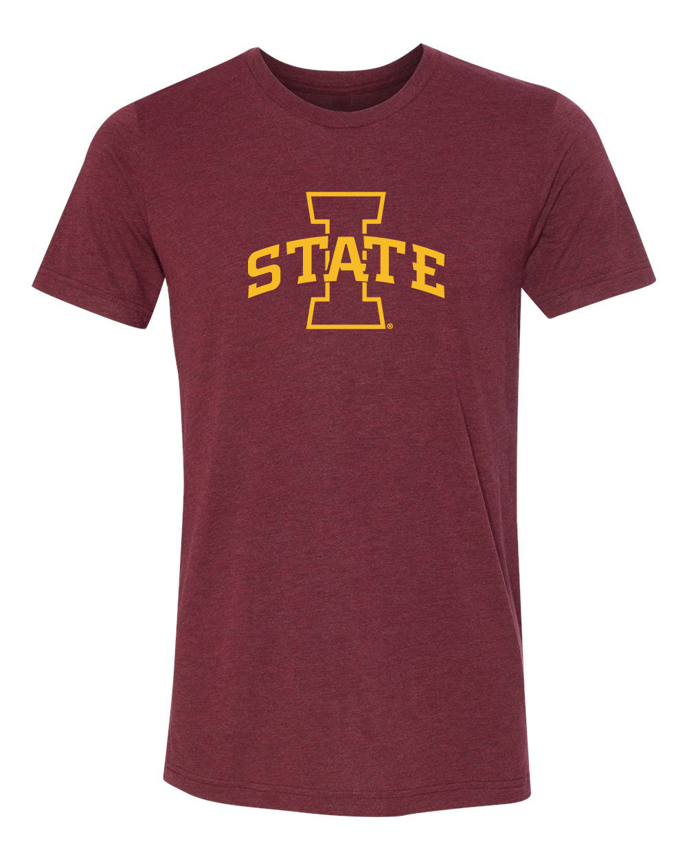 Women's Iowa State Cyclones Premium Tri-Blend Tee Shirt - I-State Primary Logo Gold Ink
