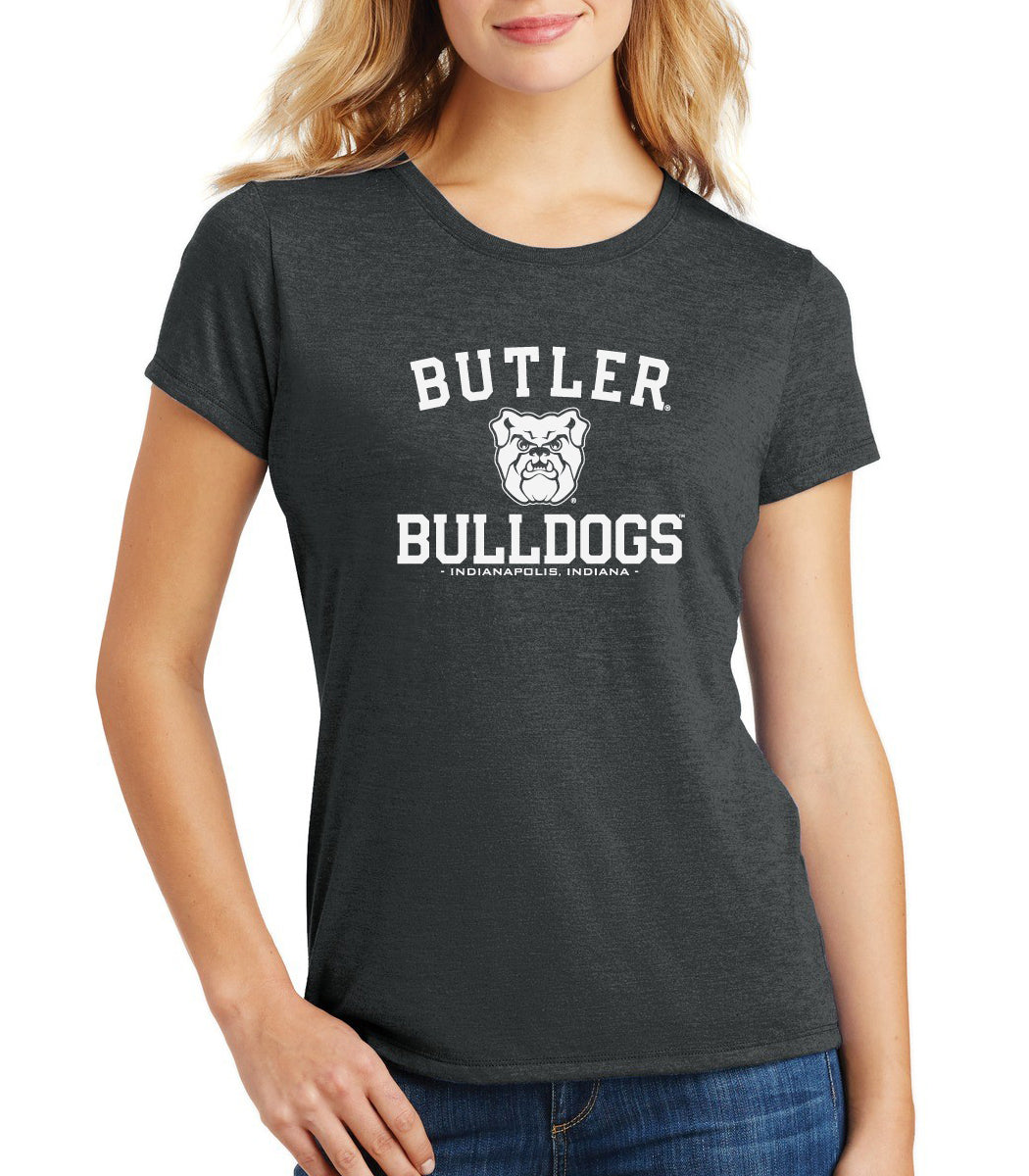 Butler Bulldogs Women's Arch Over Pink T-Shirt - Officially Licensed College Apparel