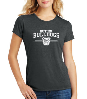 Women's Butler Bulldogs Premium Tri-Blend Tee Shirt - Bulldogs 3 Stripe Primary Logo