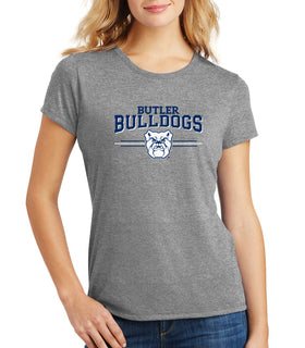 Women's Butler Bulldogs Premium Tri-Blend Tee Shirt - Bulldogs 3 Stripe Primary Logo