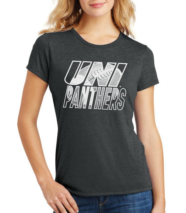 Women's Northern Iowa Panthers Premium Tri-Blend Tee Shirt - UNI Panthers Football Image