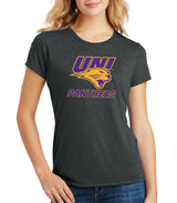 Women's Northern Iowa Panthers Premium Tri-Blend Tee Shirt - Purple and Gold Primary Logo