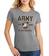 Women's Army Black Knights Premium Tri-Blend Tee Shirt - Army West Point Established 1802