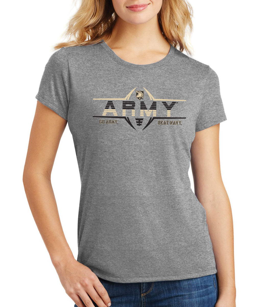 Women's Army Black Knights Premium Tri-Blend Tee Shirt - Army Football Laces