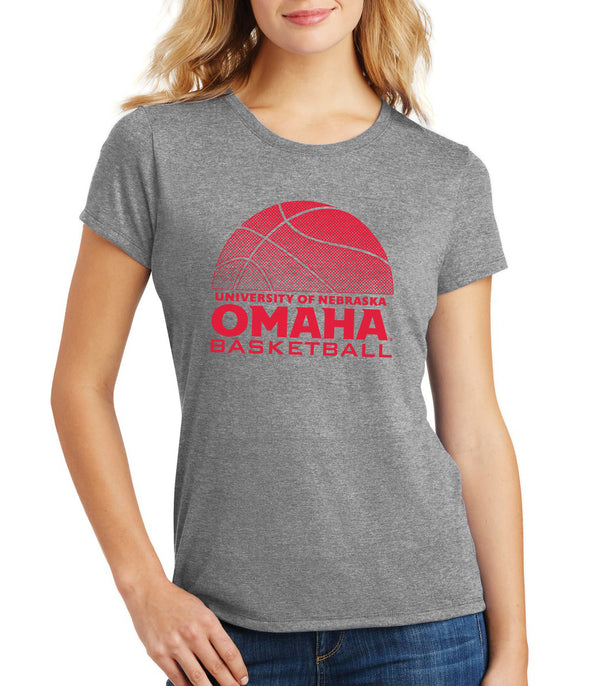 Women's Omaha Mavericks Premium Tri-Blend Tee Shirt - UNO Basketball
