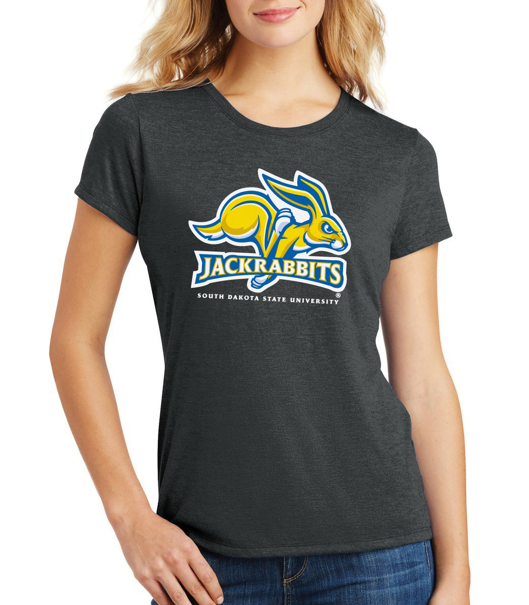 Women's South Dakota State Jackrabbits Premium Tri-Blend Tee Shirt - SDSU Jackrabbits Primary Logo