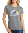 Women's Kansas Jayhawks Premium Tri-Blend Tee Shirt - Kansas Basketball Primary Logo