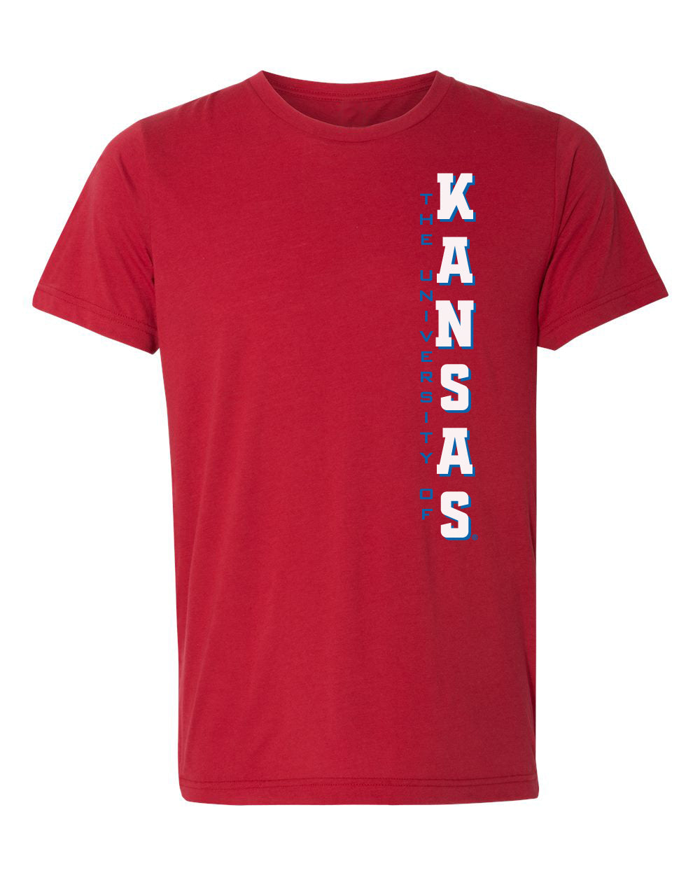 Women's Kansas Jayhawks Premium Tri-Blend Tee Shirt - Vertical University of Kansas