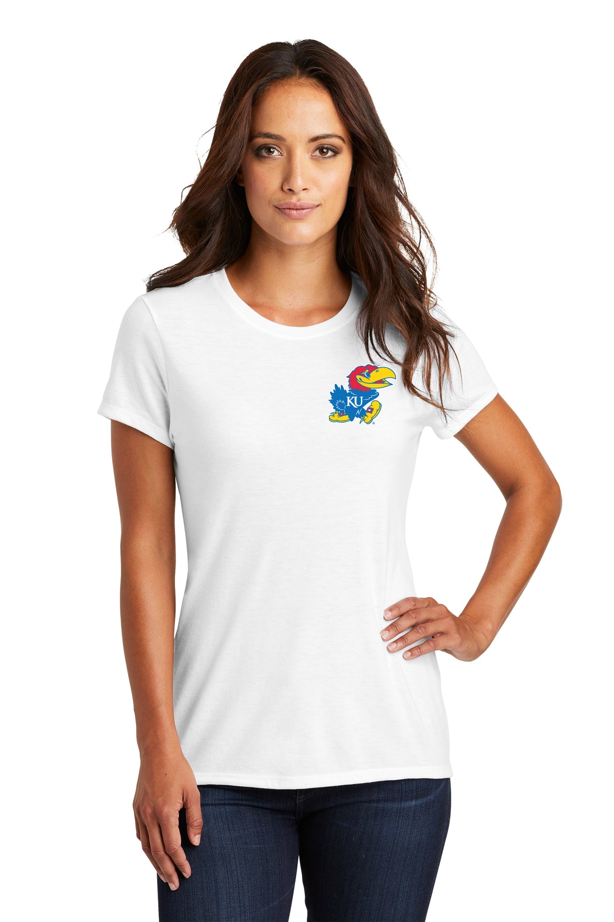 Women's Kansas Jayhawks Premium Tri-Blend Tee Shirt - KU Primary Logo