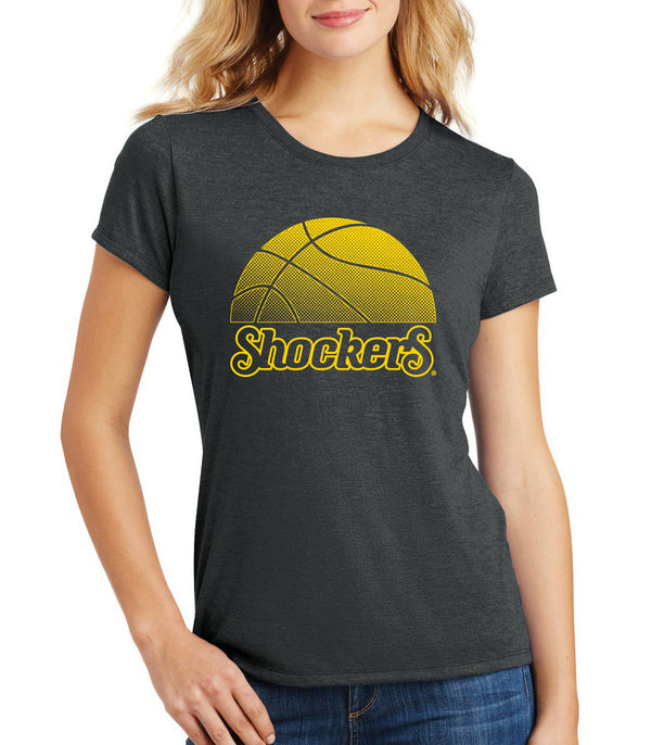 Women's Wichita State Shockers Premium Tri-Blend Tee Shirt - WSU Shockers Basketball