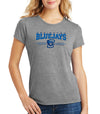 Women's Creighton Bluejays Premium Tri-Blend Tee Shirt - 3 Stripe Primary Logo