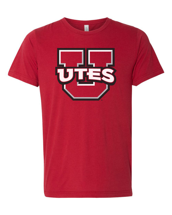 Women's Utah Utes Premium Tri-Blend Tee Shirt - Block U Utes Logo