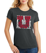 Women's Utah Utes Premium Tri-Blend Tee Shirt - Utah Utes Football Tradition