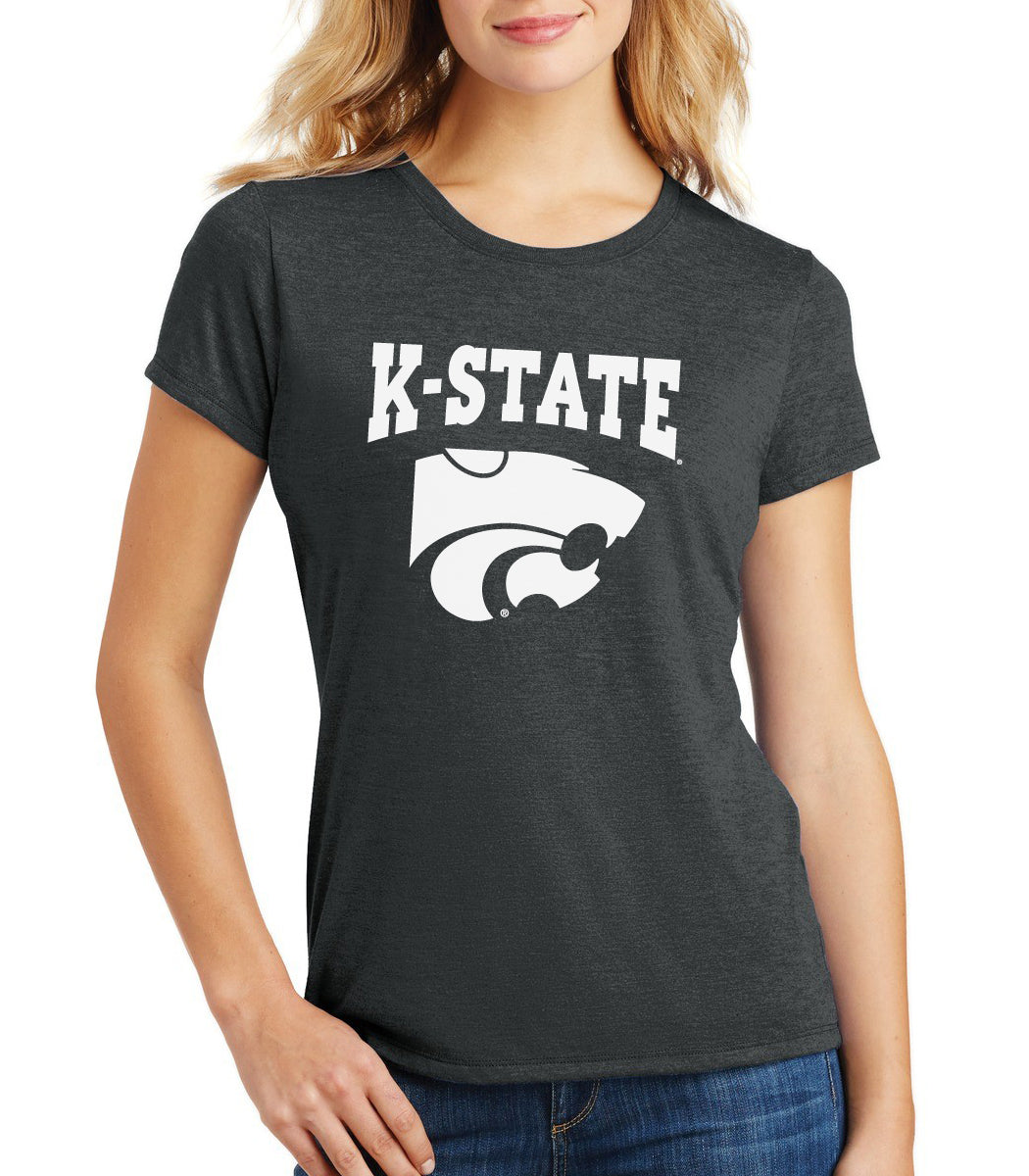 Women's K-State Wildcats Premium Tri-Blend Tee Shirt - K-State Powercat