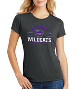 Women's K-State Wildcats Premium Tri-Blend Tee Shirt - Arch K-State Wildcats EST 1863