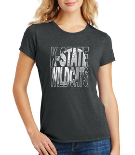 Women's K-State Wildcats Premium Tri-Blend Tee Shirt - K-State Wildcats Football Image