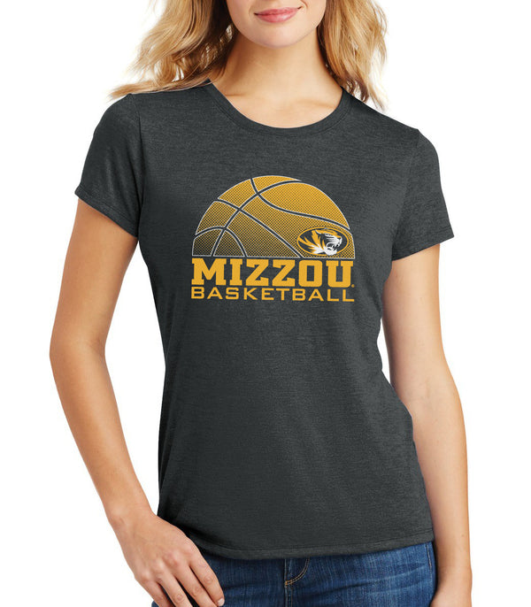 Women's Missouri Tigers Premium Tri-Blend Tee Shirt - Mizzou Basketball