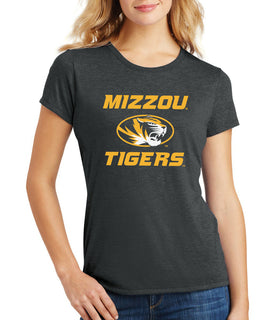 Women's Missouri Tigers Premium Tri-Blend Tee Shirt - Mizzou Tigers Primary Logo