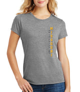 Women's Missouri Tigers Premium Tri-Blend Tee Shirt - Vertical Univ of Missouri