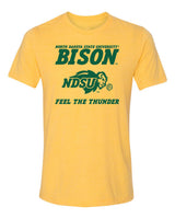 Women's NDSU Bison Premium Tri-Blend Tee Shirt - NDSU Bison Feel The Thunder